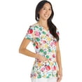 thumbnail image 4 of Tooniforms Scrubs Top For Women Shaped V-Neck Print TF772, 4 of 7
