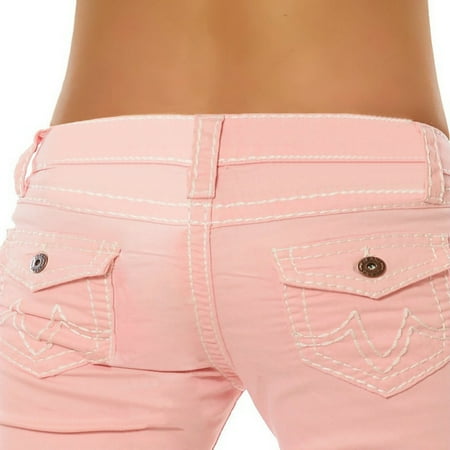 Low Waist Women Slim Denim Capri Pants Casual Jeans