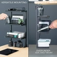 thumbnail image 6 of VIVO Black Clamp-on 13" Above or Below Desk 3-Tier Shelving Unit, Desk Organizer, 6 of 8