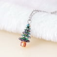 thumbnail image 3 of AYYUFE Christmas Tree Fake Crystal Pendant Women Chain Necklace, 3 of 5