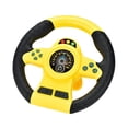 thumbnail image 4 of Volante de juguete para niños, juguete para conducir, juguete educativo para edades tempranas, con luces y música, para niños de 2, 3 y 4 años en edad amarillo con base, 4 of 9