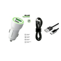 Compatible for iPhone 17 Air 20W Car Charger PD   2.4A USB with 3ft A to C cable