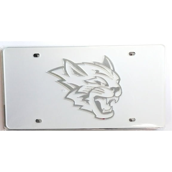 Stockdale Cal State Chico Wildcats Silver SD Premium Laser Cut Acrylic Inlaid License Plate Tag University of California