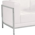 thumbnail image 4 of Flash Furniture HERCULES Imagination Series Contemporary White LeatherSoft Loveseat with Encasing Frame Melrose White Loveseat, 4 of 6