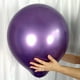 thumbnail image 1 of Conjunto de 10 globos morados de metal de cromo de 18 pulgadas KIRIKOU grandes globos redondos de látex grueso de helio para la decoración de la fiesta de graduación de la boda de cumpleaños, 1 of 5