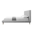 thumbnail image 4 of Loft Lyfe Jessie Platform Bed Linen Upholstery Queen Size, Grey, 4 of 9