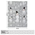 thumbnail image 4 of Nawypu Merry Christmas Fannel Throw Blanket Cute Xmas Snowman Snowflake Snow Grey Lightweight Soft Cozy Luxury Bed Blanket for Winter Holiday Xmas Gifts Couch Sofa, 4 of 6