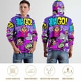 thumbnail image 3 of Teen Titans Go Hoodie 3D Print Pullover Hooded Long Sleeve Sweatshirts Tops Blouse with Pocket for Mens Womens, 3 of 7