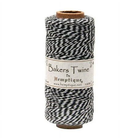 UPC: 0091037093578 | Hemptique Bakers Twine Spool  Black/White