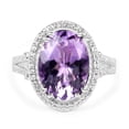thumbnail image 3 of 5.55 ct. Genuine Amethyst & White Topaz Sterling Silver Ring, 3 of 3