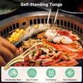 thumbnail image 4 of Uxcell 3 Pcs Korean and Japanese BBQ Tongs 10" 430 Stainless Steel Gold, 4 of 6