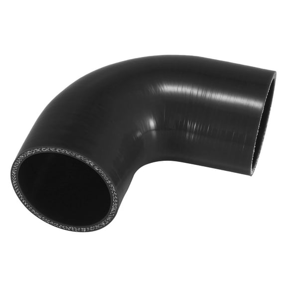 Vehicle 63mm 2.5" ID 90 Degree Elbow Coupler Silicone Hose Intercooler Tube Black