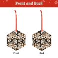 thumbnail image 2 of Cauagu Retro Hydrangeas Pattern Acrylic Christmas Pendant,1-Pack Christmas Ornaments Xmas Tree Decor Christmas Décor with Ribbon Cute Tree Hanging for Party Favors-Hexagon, 2 of 7