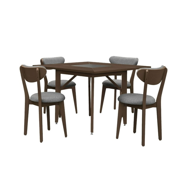 Comedor 4 sillas Kessa Muebles Rabi Tabaco