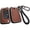 Black-brown, variant on Key Fob Cover Compatible with Fit for VW Tiguan Atlas 2022 Golf GTI Jetta Arteon Audi A1 2021 Skoda, 3/4 Button, Flip Key, PU Leather, Weaving Keyring, Keychain Case Holder Protector,Silver-brown