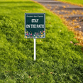 thumbnail image 6 of Kurmntregon Stay On The Path,Protect The Plants Yard Sign With Stake Keep Off Plants Farm Street Road Lawn Neighborhood Grass Metal Outdoor Lawn Decor Farm Aluminium Decorations 6x4.6", 6 of 8