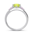 thumbnail image 4 of 2.15 Carat Round Cut Peridot & Pink Sapphire Gemstone Elegant Anniversary Ring for Women 18K White Gold Size 6 by Diamond-Capitals, 4 of 7