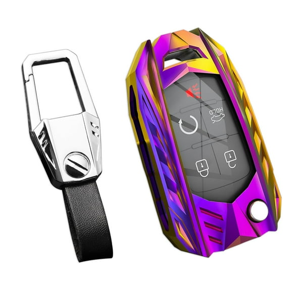 for Chevy Key Fob Cover,Keychain,Zinc Alloy Protection Car Key Case for Equinox Camaro Cruze Malibu Sonic Volt Park Impala Allure Buick Encore Terrain GMC Keyshell Accessories