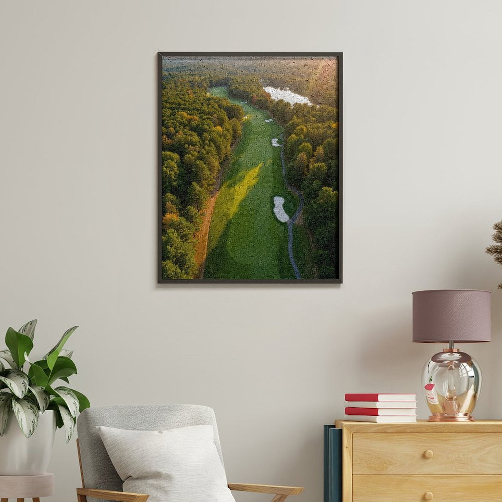 Paint By Numbers Kit for Adults Beginner - DIY Sunset Golf Course Serenity Canvas Painting Kits for Adults, Frameless Paint By Number for Adults for Home Wall Decor 16x20 Inch