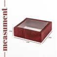 thumbnail image 4 of Clear Window Gift Boxes Burgundy 6" X 6" X 2" 12 Pack Square, 4 of 6