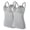Grey, variant on Gyujnb Adjustable Clip Down Maternity Nursing Camisole Tank Top 2 Pack Multi Solid Soft Seamless Stretch Built In Support Bra Bust Ruched Layering Cami Comes with Pads,S