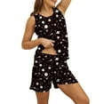 thumbnail image 3 of Womens Cotton Pajama Set Tank Top and Shorts Summer Sleepwear Comfortable Lounge Set, 3 of 6