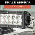 thumbnail image 3 of ARIES 1501306 50-Inch LED Light Bar for Jeep Wrangler JL, Gladiator, Windshield Brackets, 24,000-Lumen Combo Beam Fits select: 2019 JEEP WRANGLER UNLIMITED, 2021 JEEP WRANGLER UNLIMITED SPORT, 3 of 6