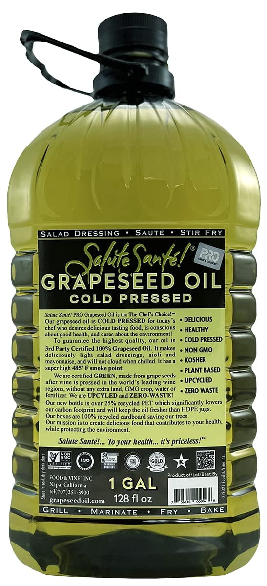 Cold Pressed Grapeseed Oil By High Temperature Cooking, Healthy Grape