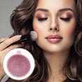 thumbnail image 2 of Unique Bargains Hand-held Makeup Brush Cleaner 1 Pc Pink, 2 of 6