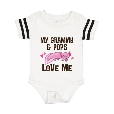 

Inktastic Grammy and Pops Love Me Axolotl Gift Baby Girl Bodysuit