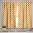 thumbnail image 2 of Ambesonne Abstract Valance & Curtain, Colorful Dots Striped, 55"x45", Multicolor, 2 of 6