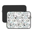 thumbnail image 2 of Pofeuu Bicycle Print Laptop Carrying Case,13-15-Inch Laptop and Tablet, Sleek Design, Durable and Water-Repellent Fabric, Business Casual or School-13 inch, 2 of 8