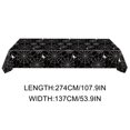 thumbnail image 3 of Uutvmp Halloween Spider Web Plastic Tablecloth, Spiderweb with Spiders Designs, Disposable Rectangle Table Cover for Dining, Birthday, Spooky Themed Decorations, 3 of 4