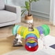 thumbnail image 4 of Túnel para gatos, tubo plegable con 1 pelota de juego, 3 formas de túneles para gatos de interior, cachorros, gatitos, conejos, 4 of 7