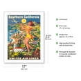 thumbnail image 2 of Southern California - United Air Lines - Vintage Airline Travel Poster by Joseph Fehér c.1950 - Bamboo Fine Art 290gsm Paper (Unframed) 17x22in, 2 of 4