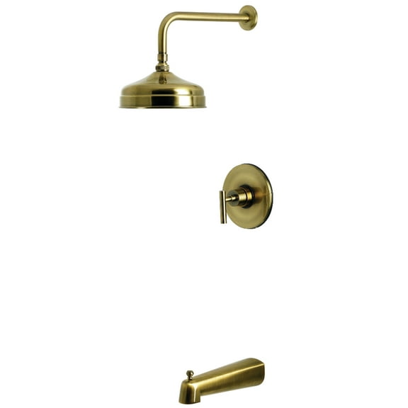 Kingston Brass KB6333CML Manhattan Single-Handle Pressure Balanced Tub and Shower Faucet, Antique Brass