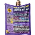 thumbnail image 1 of LHSHID Daughter in Law Gifts Throw Blankets Gifts for Daughter in Law Daughter in Law Gift Ideas Mothers Day Birthday Gifts from Daughter in Law Bonus Daughter Gifts Blanket for Sofa 50x60in, 1 of 6