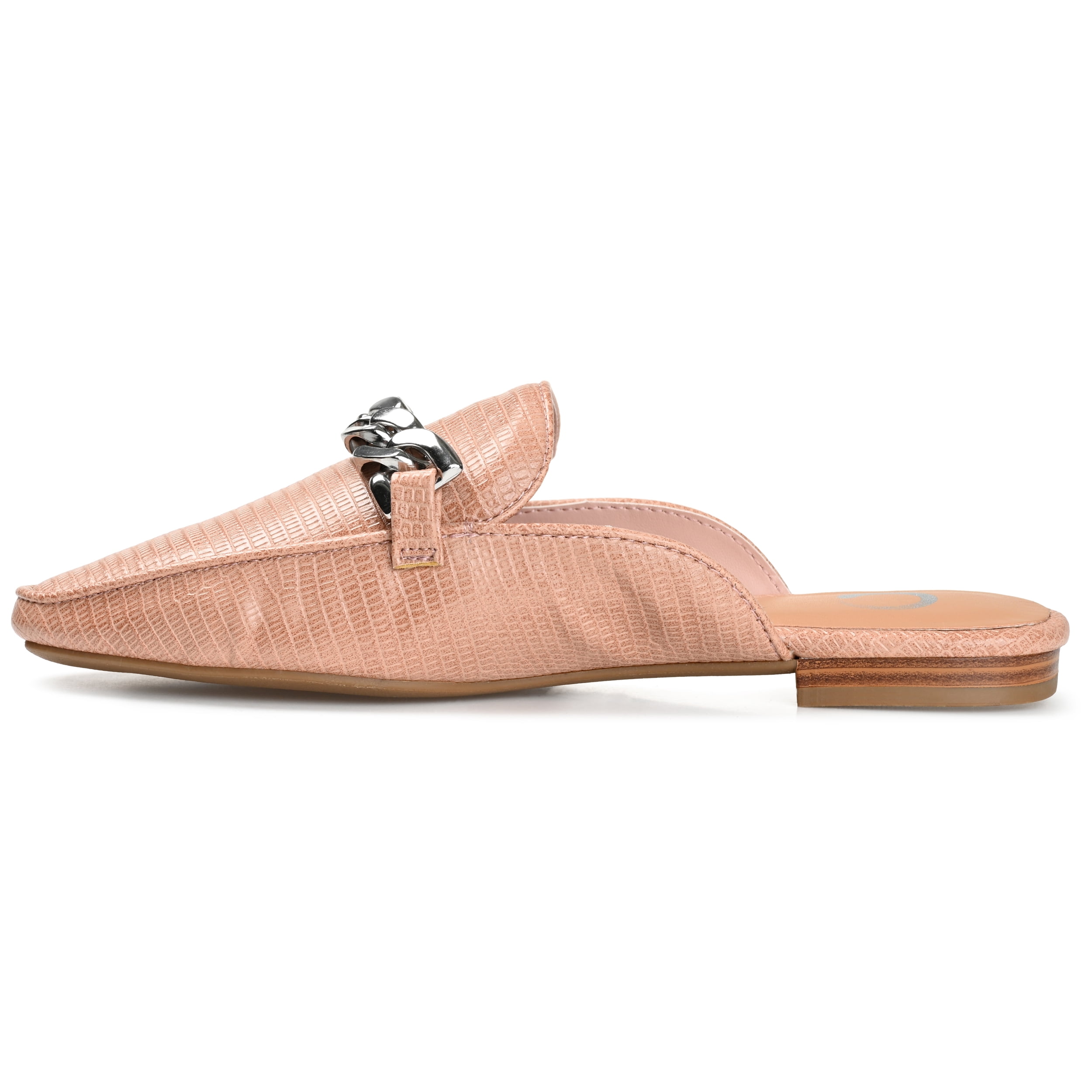 Journee Womens Hazina Slip On Square Toe Mules Flats