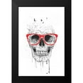 thumbnail image 2 of Solti, Balazs 11x14 Black Modern Framed Museum Art Print Titled - Skull With Red Glasses, 2 of 5
