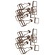 thumbnail image 1 of 12 piezas de metal de hierro hebillas conector de correa de bolsa ajustable, 32 mm 38 mm, 1 of 9