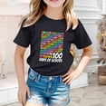 thumbnail image 2 of shqvo Toddler Shirts Girls 4t 100 Days Of School Print Short Sleeve T-Shirt School Spirit Soft Tops for Teens Shirt Kids, Boys and Girls, 2 of 4