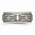 thumbnail image 3 of Titanium Ridged Edge 8mm Laser Design Brushed & Polished Band, 3 of 9