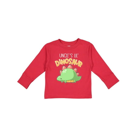 

Inktastic Uncle s Lil Dinosaur with Cute Stegosaurus Gift Toddler Boy or Toddler Girl Long Sleeve T-Shirt