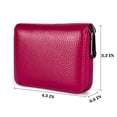 thumbnail image 4 of Genuine Leather Credit Card Holder for Women Card Holder Zipper Wallet RFID Blocking Secure Card Case ID Case Organizer, 4 of 6