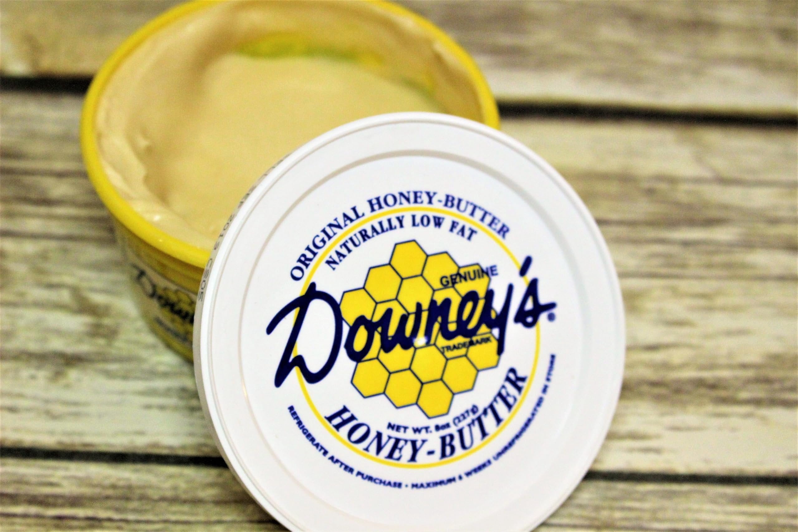 AmishTastes Downey's All-Natural Original Honey Butter, Favorite Amish Food, 8 Oz. Pack of 2