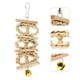 thumbnail image 4 of Juguete de madera natural para loros, juguete para pájaros, juguete colgante para masticar loros, jaula para loros, bloques de madera de juguete, 4 of 8