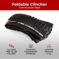 thumbnail image 6 of Fincci 27.5x2.35 Bike Tires (60-584) Foldable Anti-Puncture for MTB, Hybrid, and Electric Bikes, 2-Pack, 6 of 7