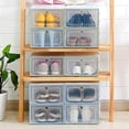 thumbnail image 3 of Ludlz Stackable Dustproof Transparent Type Shoes Storage Container Box Organizer Clear Protective Acrylic Sneaker Bins for Under Bed Closet or Entryway Use, 3 of 7
