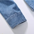 thumbnail image 7 of QHFBli Men's Denim Long Sleeve Shirt Slim Fit Button Down Shirt, 7 of 7