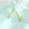 thumbnail image 6 of Snowflake Huggie Hoop Earrings for Women Crystal Cubic Zirconia Wedding Snowflake Hoops Earrings Drop Chic Hypoallergenic Studs Earring Jewelry Winter Christmas Birthday Gifts for Her, 6 of 6